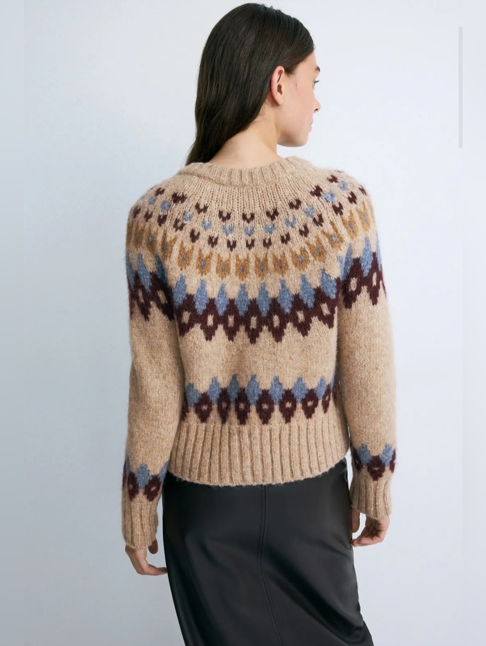 VERONICA BEARD CHRISTINA FAIRISLE CARDIGAN SIZE XL MSRP $648 - Picture 2 of 8